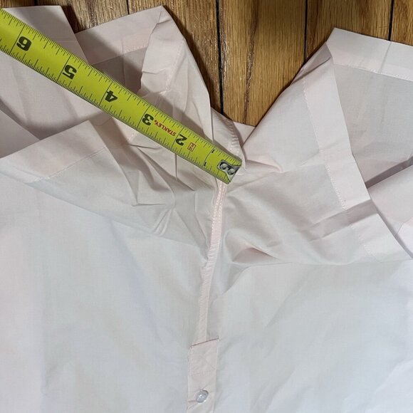 Parke Pink Cotton Long Sleeve Button Front Polo Romper Size XS - Picture 5 of 7